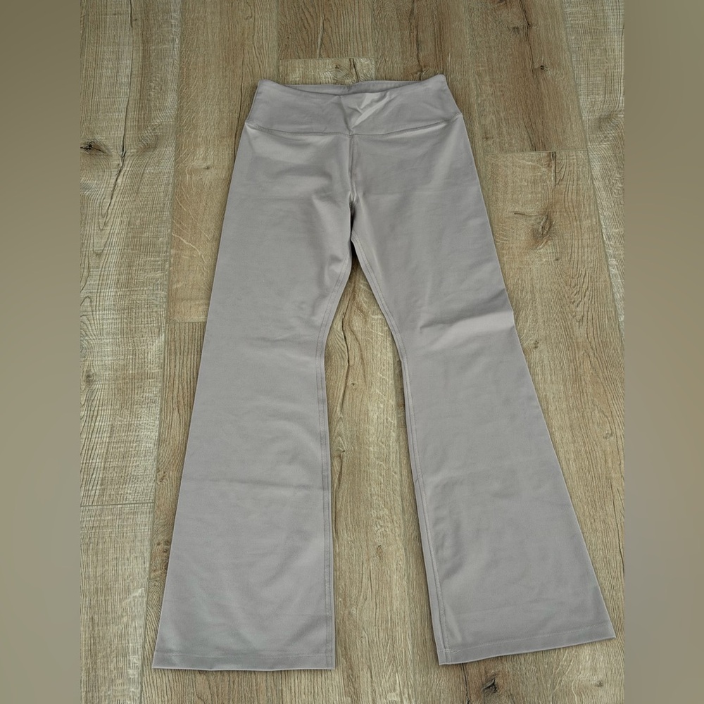 Calvin Klein Performance Flare Leggings Taupe High Rise L NWOT